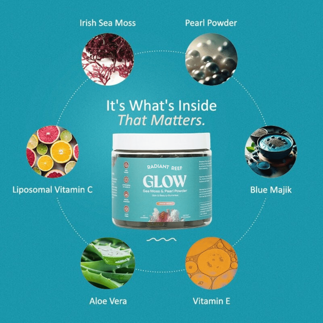 Sea Moss & Pearl Powder Gummies - Radiant Reef