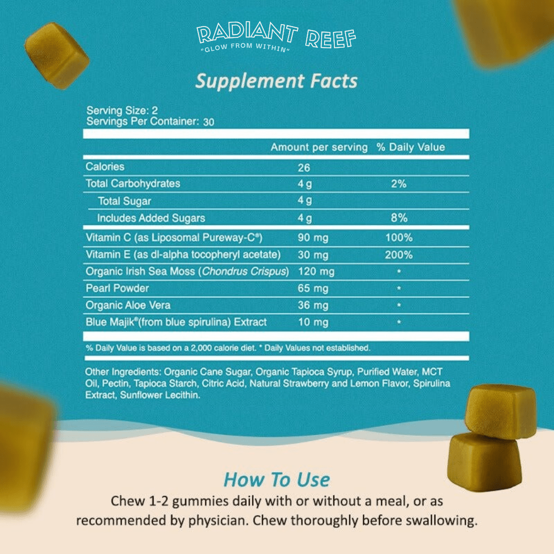 Sea Moss & Pearl Powder Gummies - Radiant Reef